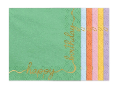 Napkins "Colorful Birthday" (20 pieces)
