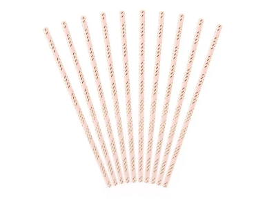 Cocktail straws "Pink Tropical" (10 pieces)