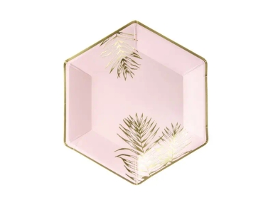 Plates "Pink Tropical" (6 pieces)