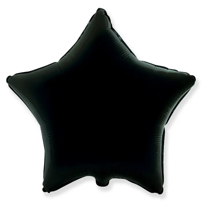 Foil Star-shaped balloon – 46 cm - Black