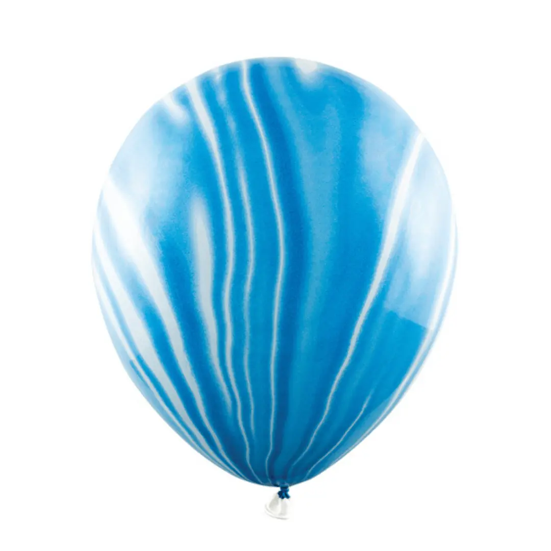 Latex Marble balloon – 30 cm - Blue