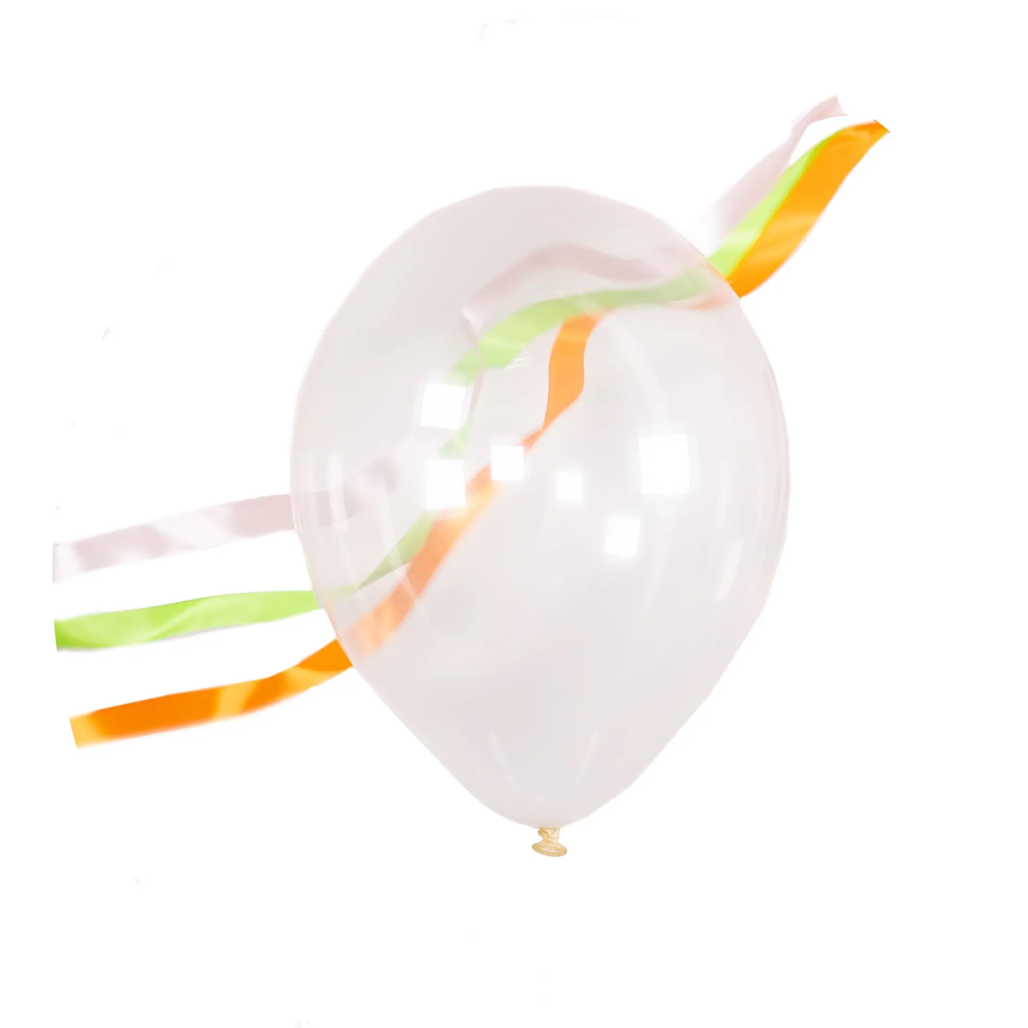 Latex balloon with helium – Solid color – 30 cm. - Transparent