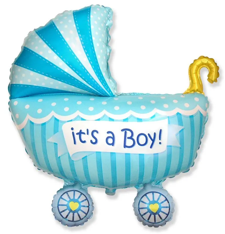 Blue Stroller It's a Boy Balloon