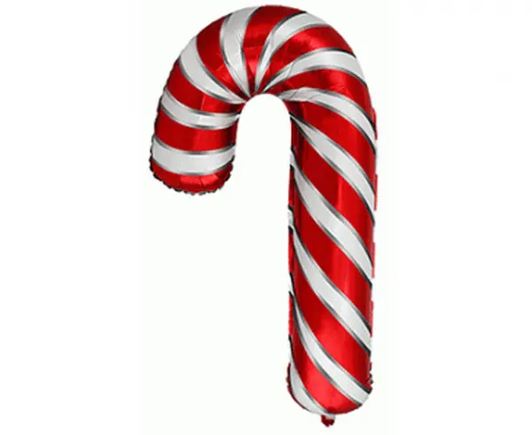 Christmas Candy Cane Balloon - Red