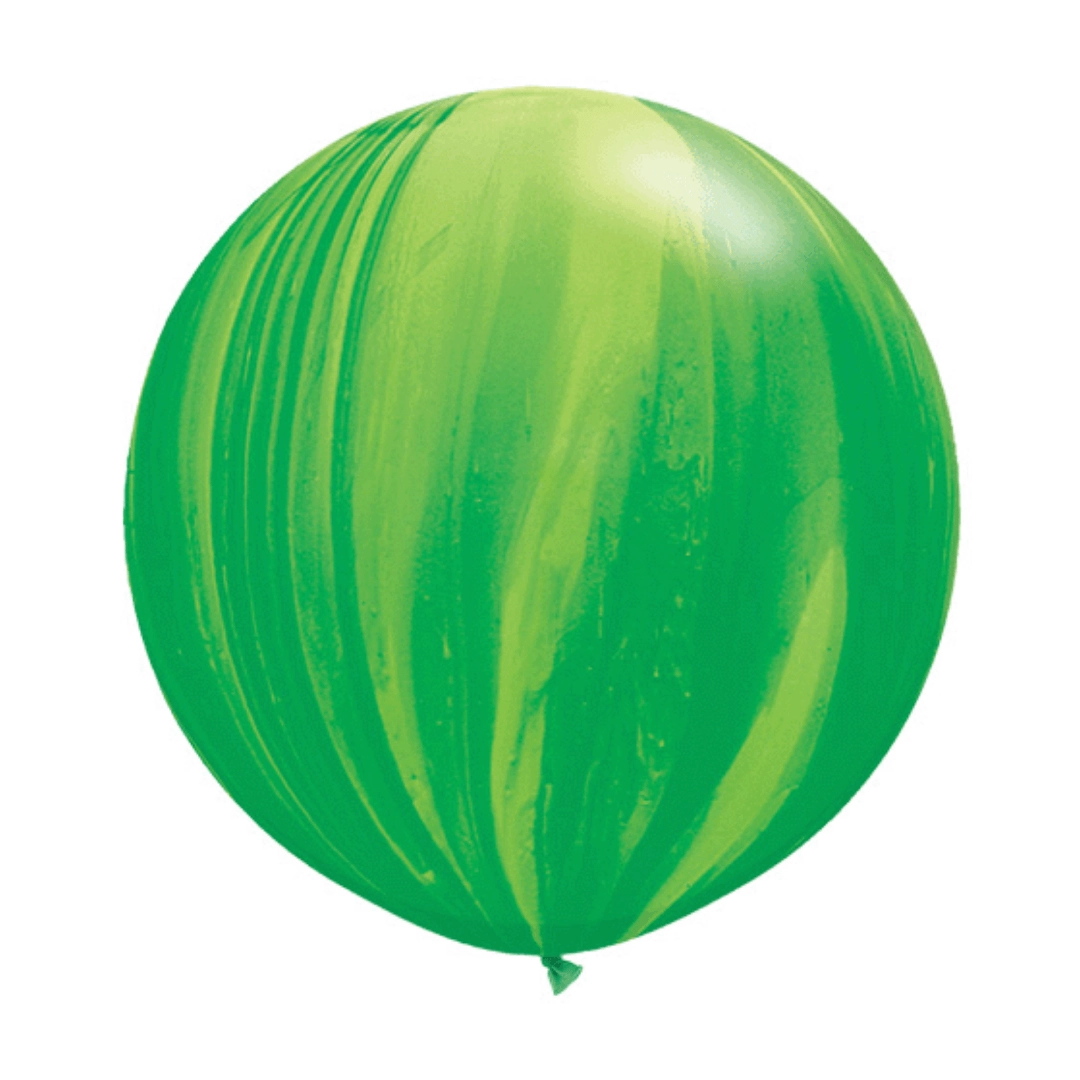 XL Latex Marble balloon – 80 cm - Green