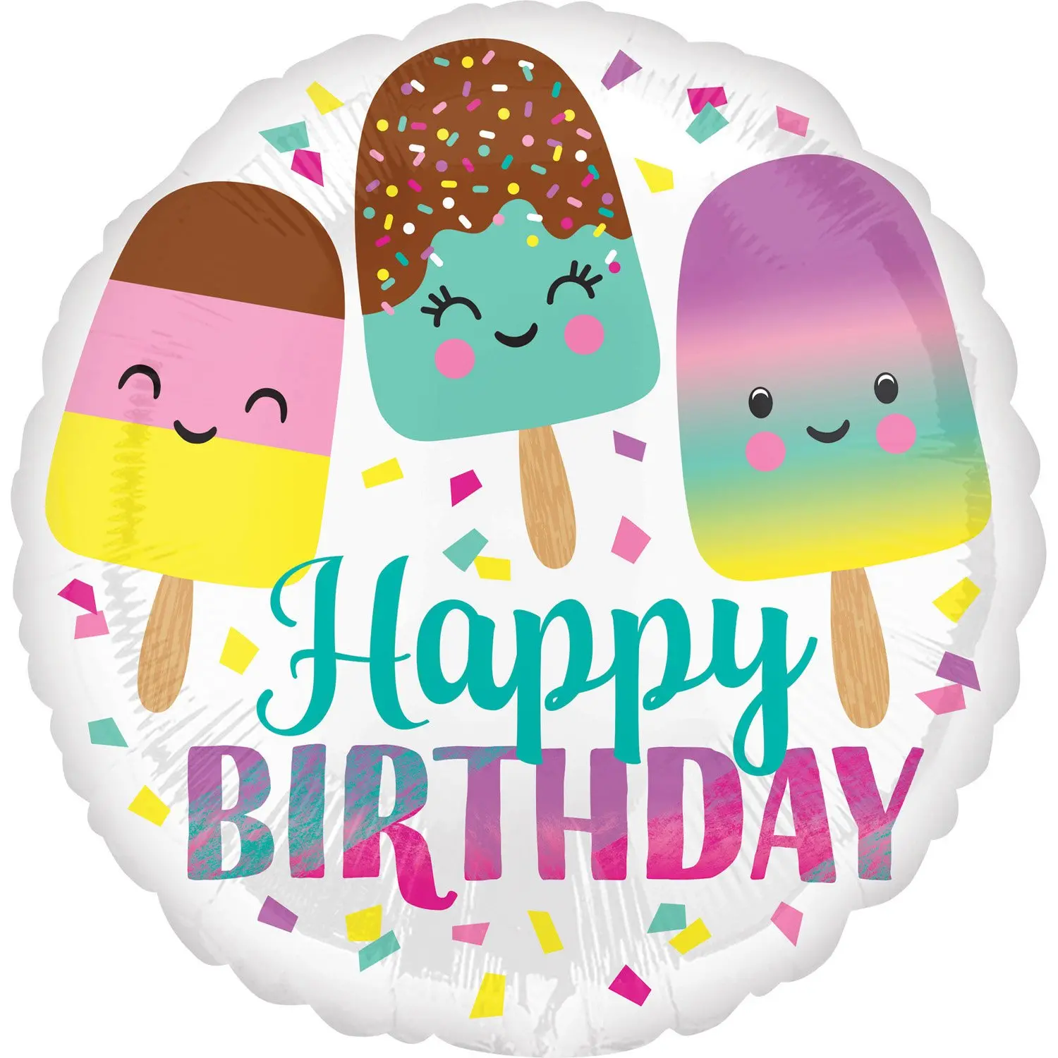 Happy Birthday Ice Cream Balloon