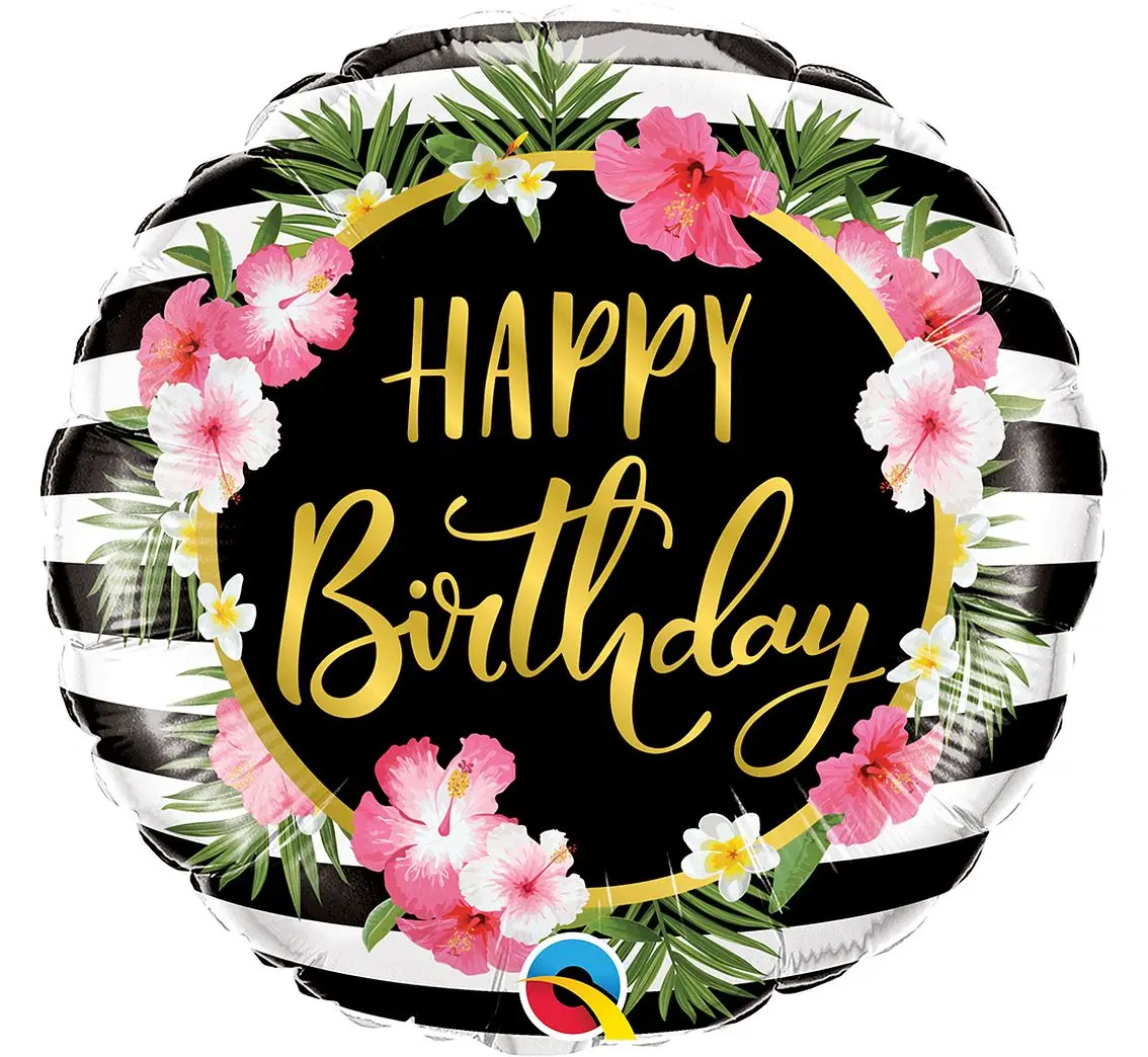 Hawaiian Happy Birthday Balloon