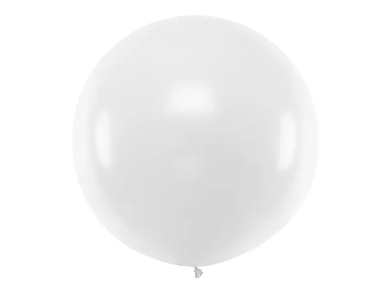 XXL Colorful latex balloon – 1 m - White